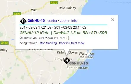 Sukurkite mėgėjų radijo APRS RX tik „IGate“naudodami Raspberry Pi ir RTL-SDR raktą greičiau nei per pusvalandį