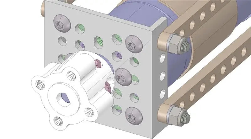 Conecte el cubo de la rueda al eje del motor