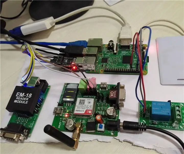 Умный дверной замок с использованием raspberry_pi_and_GSM_modemSim800_RFID: 5 шагов