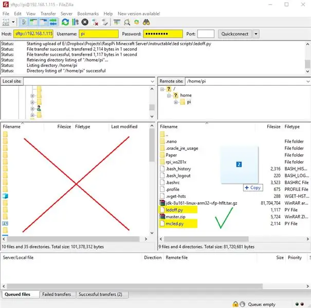 Programe los LED para verificar el estado del servidor