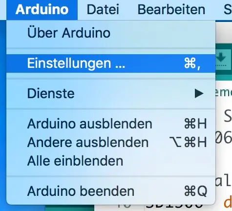 ไอน์สเตลเลน / Einrichten Der ARDUINO GUI