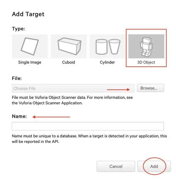 Buat Database Gambar Target di Vuforia