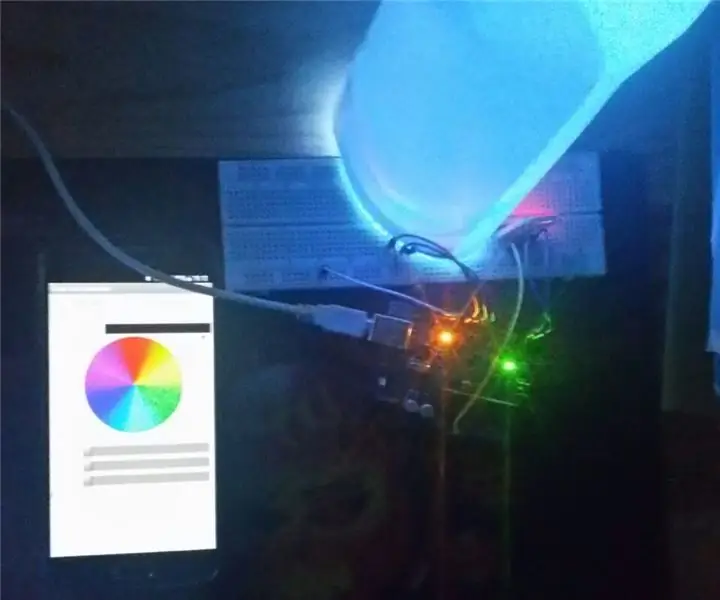 RGB lampa kontrolirana putem Bluetootha: 5 koraka (sa slikama)