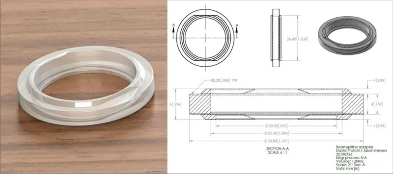 Anneaux adaptateurs de séparateur de faisceau pour impression 3D