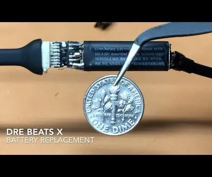 „Dre BeatsX“- baterijos keitimas: 4 žingsniai (su nuotraukomis)