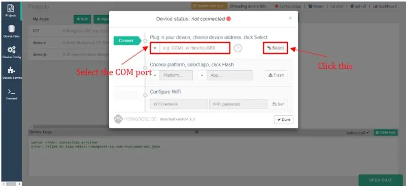 L’assistent de configuració de la mangosta