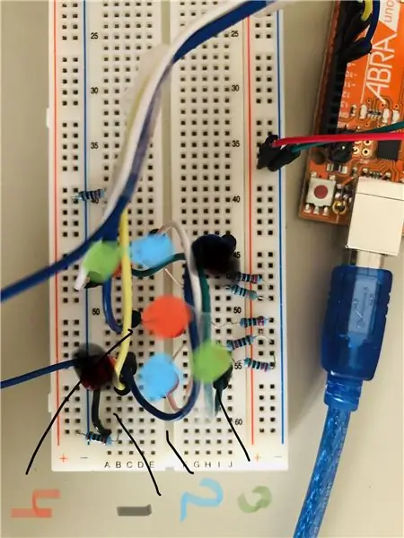 Korak 1: Postavite LED diode