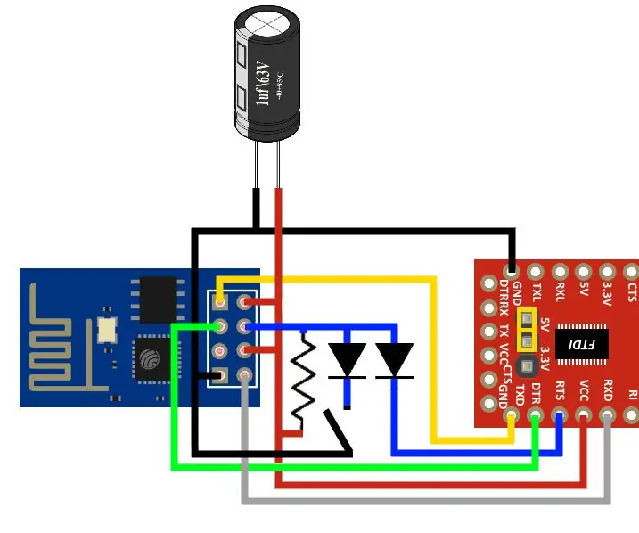 Cablatge FTDI amb ESP8266 / ESP32: 8 passos