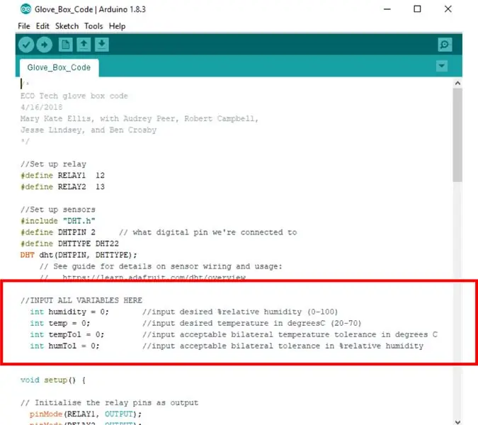 Comprensión de las variables controladas por el usuario