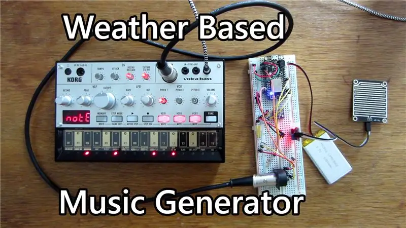 Музыкальный генератор на основе погоды (генератор MIDI на основе ESP8266)