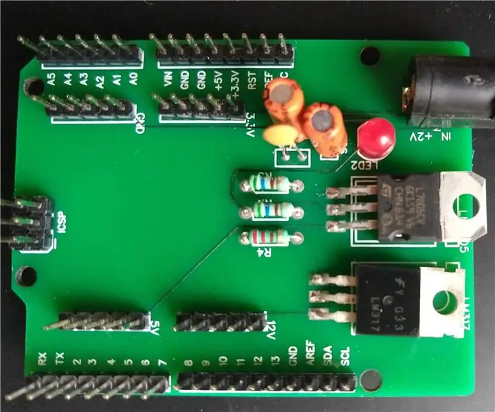 Arduino štit za napajanje sa 3.3v, 5v i 12v izlaznim opcijama (dio-2): 3 koraka