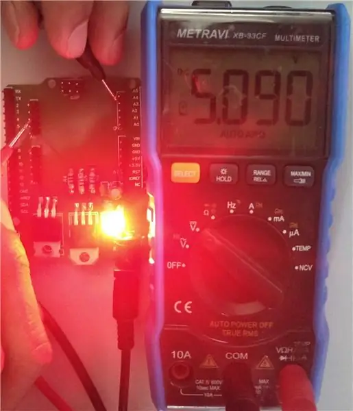 Testarea sursei de alimentare Arduino Shield