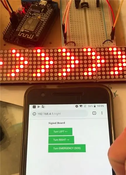 Ovládejte LED panel telefonem s NodeMCU, ESP8266 a MAX7219