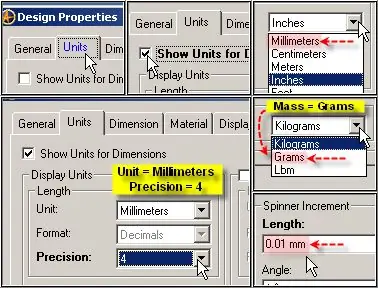 CAD 3D - Définir les unités pour le millimètre (MM)