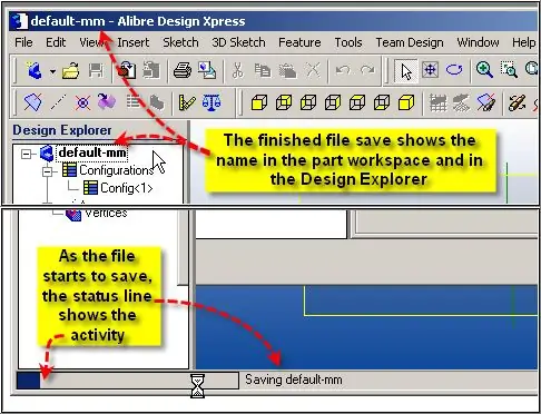 3D CAD - שמור את קובץ ברירת המחדל של מ