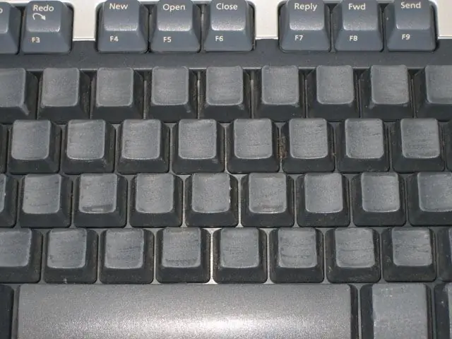 Endgültige Nahaufnahme der Tastatur