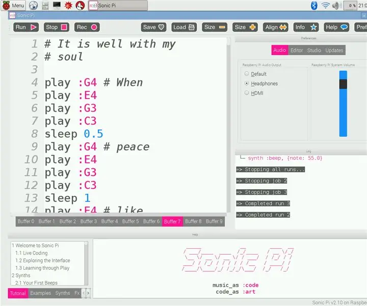 See on minu hingega hästi, Sonic Pi: 4 sammu