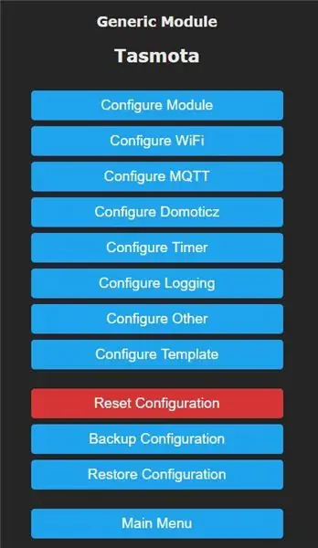 Modification de la configuration