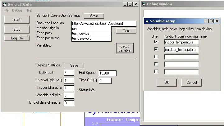 Configureu les variables a SyndicitGATE