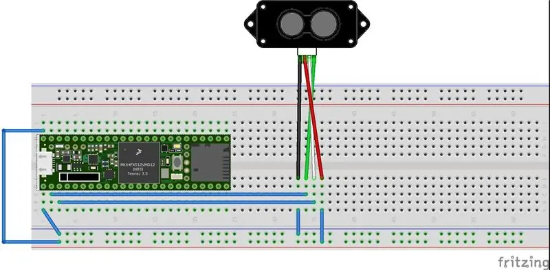 เชื่อมต่อ TFmini กับ Teensy 3.5 (คล้ายกับ Arduino Mega)