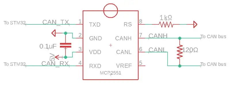 El circuito del transceptor