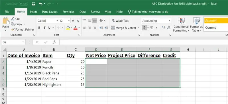 Salin Maklumat Invois ke Spreadsheet