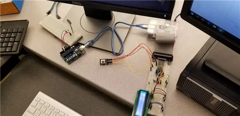 LCD ekran yordamida aylanadigan kodlovchi qurilmani sinab ko'ring