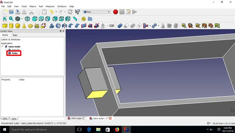 Vytvoření otvoru pro port USB