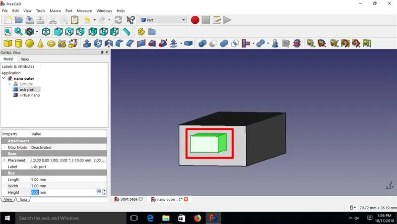 Gat maken voor de USB-poort