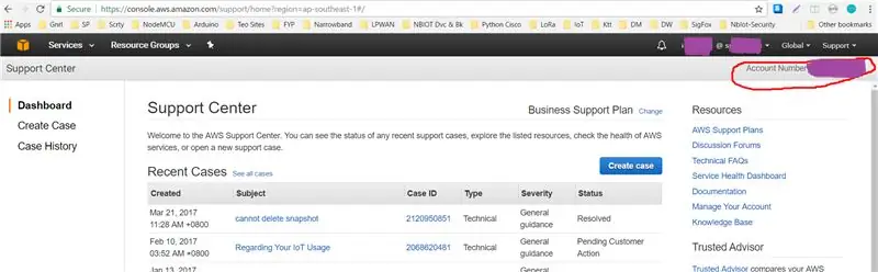 Расположение номера учетной записи AWS