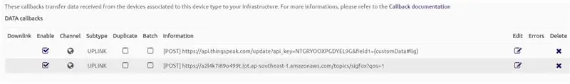 Sigfox Checkback Creation Check