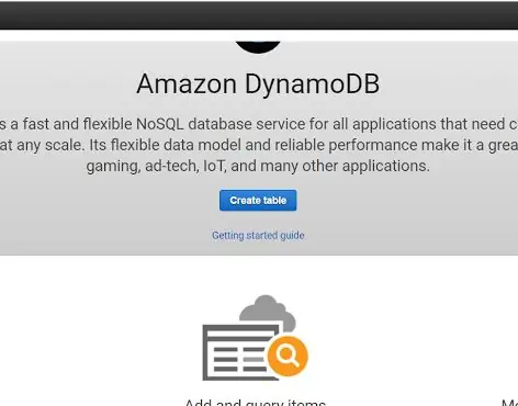 AWS-Creating DynamoDB Table