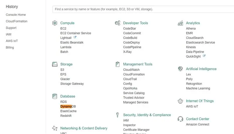 AWS-DynamoDB-tabel maken