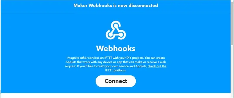 IFTTT Maker (Webhook) csatorna engedélyezése