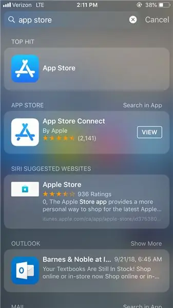 Otevřete Appstore na vašem iPhone