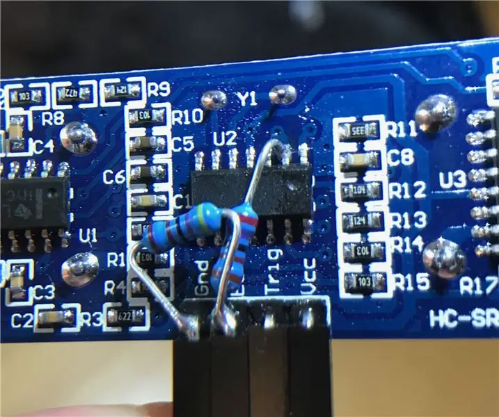 Mod 3.3V per sensori a ultrasuoni (preparare HC-SR04 per logica 3.3V su ESP32/ESP8266, Particle Photon, ecc.): 4 passaggi