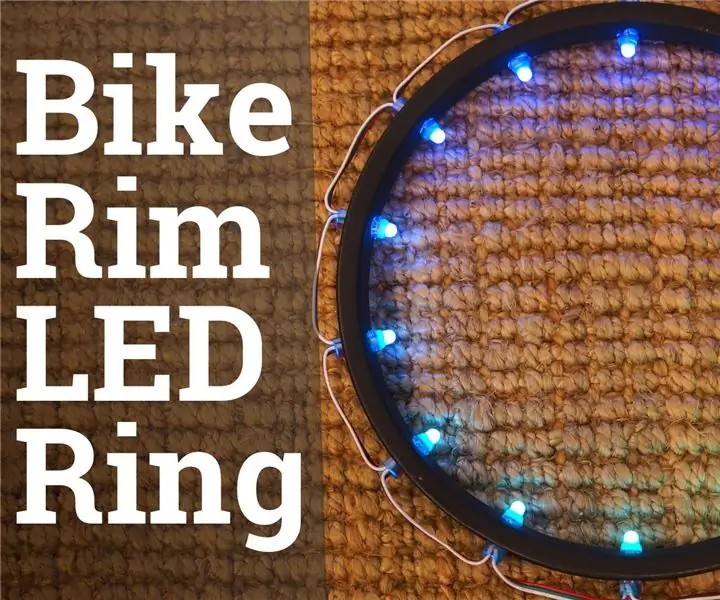 LED -ring fra resirkulert sykkelfelg: 9 trinn (med bilder)