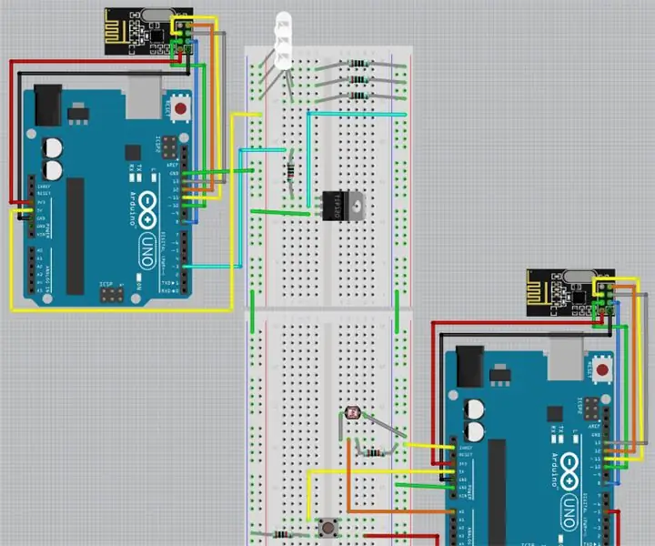 Bezdrátová světelná LED dioda Arduino s použitím fotorezistoru: 4 kroky