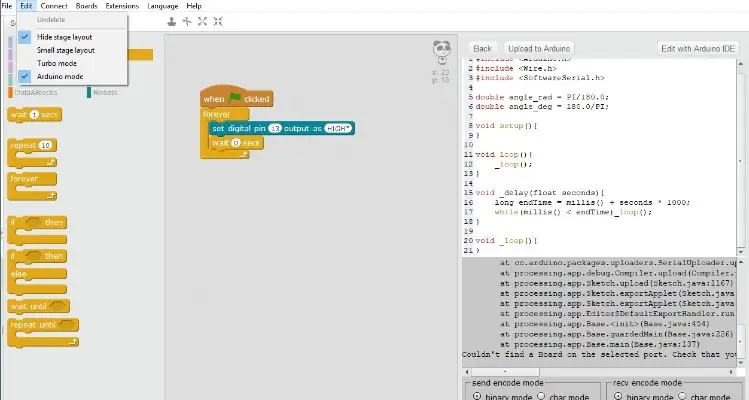 Kodiranje na Arduino IDE -u