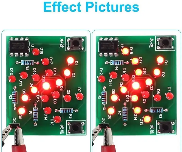 DIY Kit Yel Değirmeni Şekilli Kırmızı LED Yanıp Sönen Işık: 6 Adım (Resimlerle)