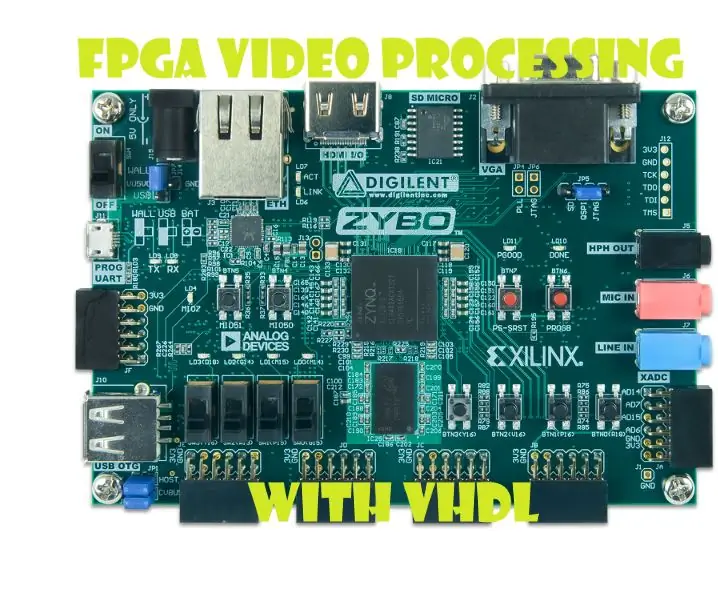 Videoverwerking met VHDL en een Zybo: 10 stappen