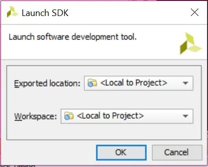 Hardver exportálása és SDK indítása