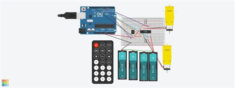 Se presiona el primer botón en el control remoto