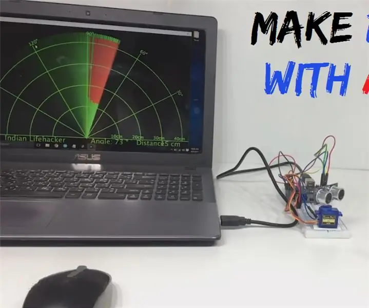 วิธีทำเรดาร์ด้วย Arduino - โครงการ Arduino: 4 ขั้นตอน