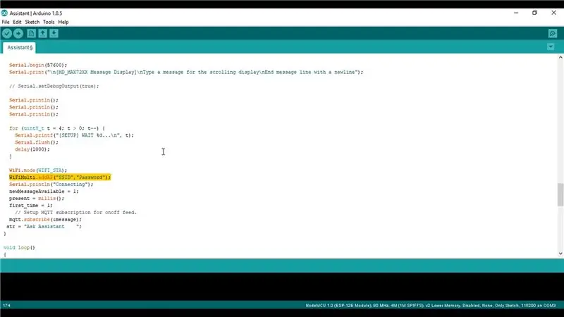 Schematic, Code at Setup