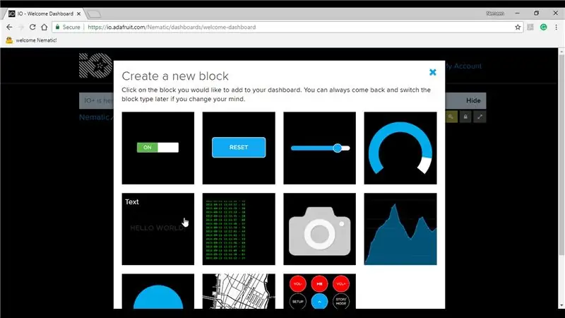 Configuration des E/S d'AdaFruit