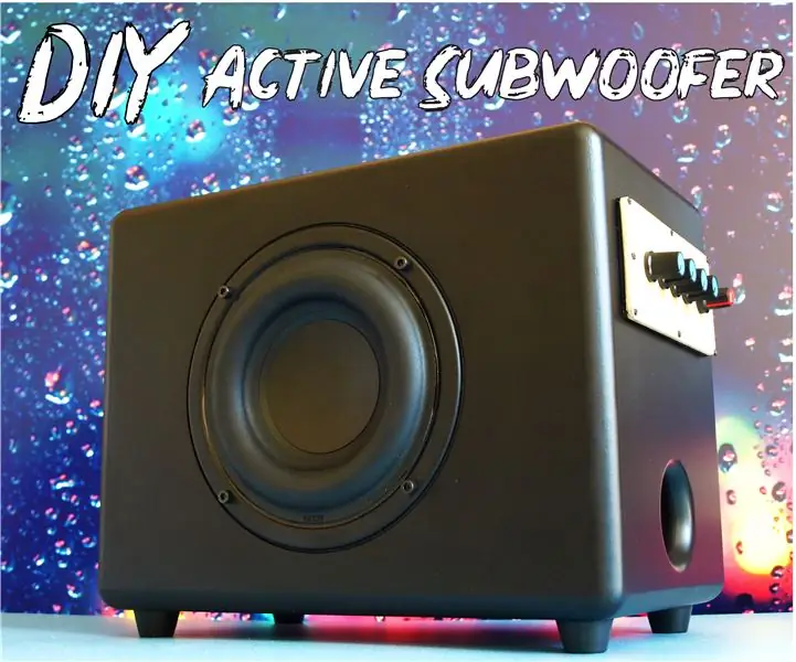 DIY faol subwoofer: 15 qadam (rasmlar bilan)