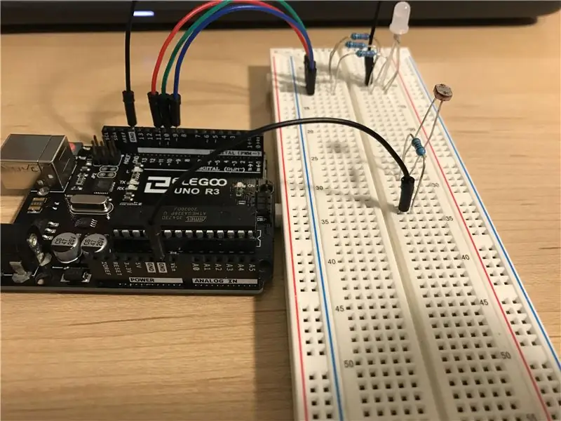 Sluit de fotocel aan op Arduino