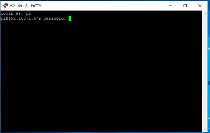 Connessione a PI tramite Putty