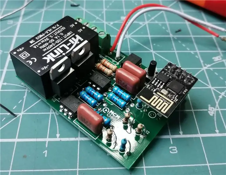 Lyskontakt + blæserdæmper i ét bord med ESP8266